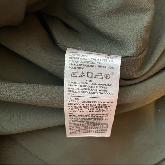 Banana Republic Factory Tie Front Pencil Skirt 2P #258 Green - Picture 8 of 8